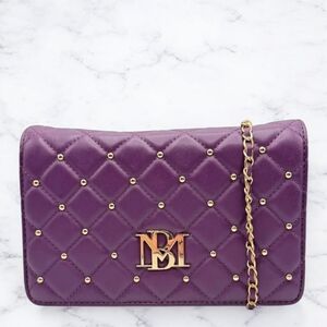 Badgley Mischka Maroon Quilted Backpack with Gold Details Badgley Mischka | Bags | Badgley Mischka Black Quilted  main image 4